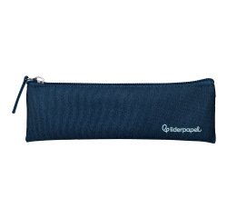 Estuche portatodo liderpapel plano estrecho una cremallera 200x60 mm azul marino