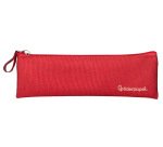 Estuche portatodo liderpapel plano estrecho una cremallera 200x60 mm rojo