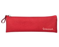Estuche portatodo liderpapel plano estrecho una cremallera 200x60 mm rojo