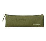 Estuche portatodo liderpapel plano estrecho una cremallera 200x60 mm verde militar