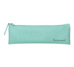 Estuche portatodo liderpapel plano estrecho una cremallera 200x60 mm verde manzana
