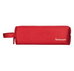 Estuche portatodo liderpapel classic rectangular con asa 210x70mm rojo