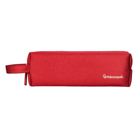 Estuche portatodo liderpapel classic rectangular con asa 210x70mm rojo