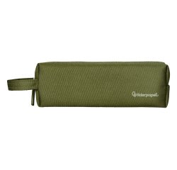 Estuche portatodo liderpapel classic rectangular con asa 210x70mm verde militar