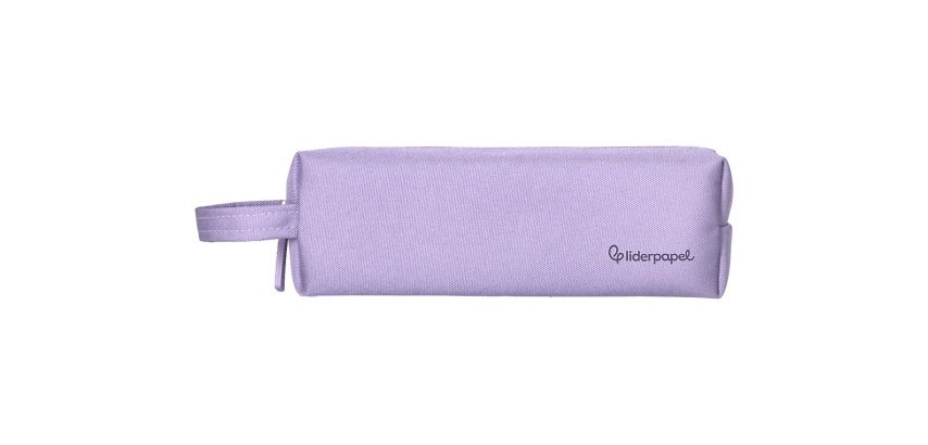 Estuche portatodo liderpapel classic rectangular con asa 210x70mm lila