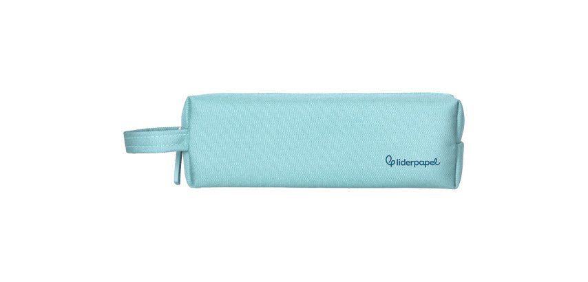 Estuche portatodo liderpapel classic rectangular con asa 210x70mm azul celeste
