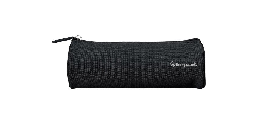 Estuche portatodo liderpapel classic cilindrico ancho 210x70mm negro