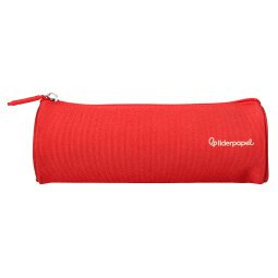 Estuche portatodo liderpapel classic cilindrico ancho 210x70mm rojo