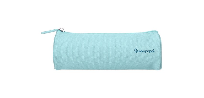 Estuche portatodo liderpapel classic cilindrico ancho 210x70mm azul celeste