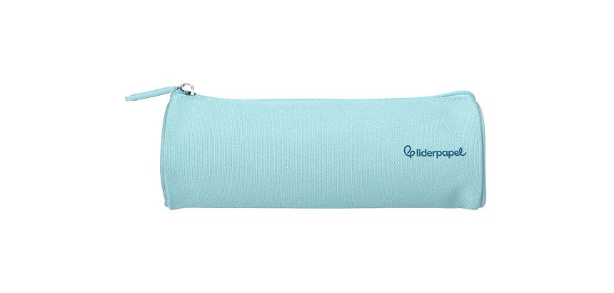 Estuche portatodo liderpapel classic cilindrico ancho 210x70mm azul celeste