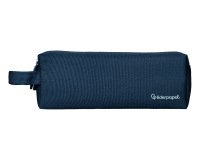 Estuche portatodo liderpapel classic rectangular con asa 2 cremalleras 210 x80mm azul marino