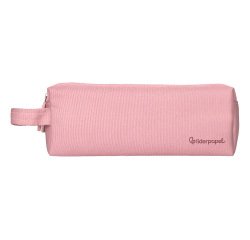 Estuche portatodo liderpapel classic rectangular con asa 2 cremalleras 210 x80mm rosa