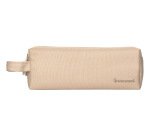 Estuche portatodo liderpapel classic rectangular con asa 2 cremalleras 210 x80mm crema