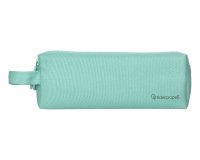 Estuche portatodo liderpapel classic rectangular con asa 2 cremalleras 210 x80mm verde manzana