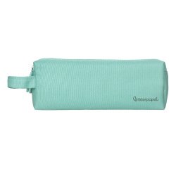 Estuche portatodo liderpapel classic rectangular con asa 2 cremalleras 210 x80mm verde manzana