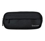 Estuche portatodo liderpapel classic ovalado 2 cremalleras con bolsillo delantero 210x90mm negro