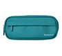 Estuche portatodo liderpapel classic ovalado 2 cremalleras con bolsillo delantero 210x90mm azul turquesa