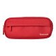 Estuche portatodo liderpapel classic ovalado 2 cremalleras con bolsillo delantero 210x90mm rojo