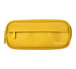 Estuche portatodo liderpapel classic ovalado 2 cremalleras con bolsillo delantero 210x90mm amarillo
