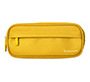 Estuche portatodo liderpapel classic ovalado 2 cremalleras con bolsillo delantero 210x90mm amarillo