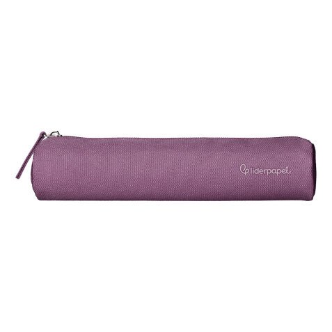 Estuche portatodo liderpapel slim cilindrico 220x45mm morado empolvado