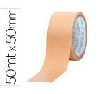 Cinta adhesiva q-connect kraft reforzado 50 m x 50 mm para embalaje