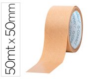 Cinta adhesiva q-connect kraft reforzado 50 mt x 50 mm para embalaje