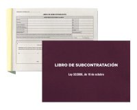 Libro liderpapel subcontratacion folio juego de 10 hojas autocopiativas