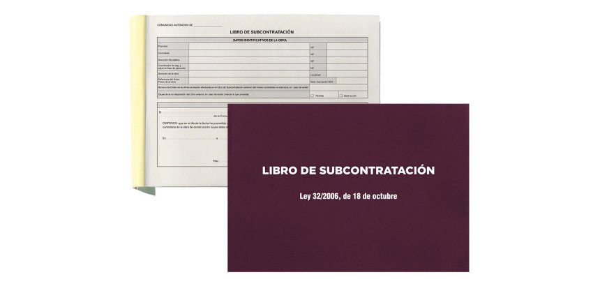 Libro liderpapel subcontratacion folio juego de 10 hojas autocopiativas