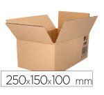 Caja para embalar q-connect americana carton reciclado canal simple 5 mm color kraft 250x150x100 mm