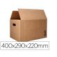 Caja para embalar q-connect americana con asas carton reciclado canal simple 5 mm color kraft 400x290x220 mm