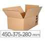 Caja para embalar q-connect americana ultra resistente carton reciclado canal doble 7mm color kraft 450x375x280 mm