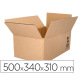 Caja para embalar q-connect americana ultra resistente carton reciclado canal doble 7mm color kraft 500x340x310 mm