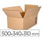 Caja para embalar q-connect americana ultra resistente carton reciclado canal doble 7mm color kraft 500x340x310 mm