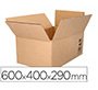 Caja para embalar q-connect americana ultra resistente carton reciclado canal doble 7mm color kraft 600x400x290 mm