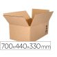 Caja para embalar q-connect americana ultrarresistente carton reciclado canal doble 7mm color kraft 700x440x330 mm