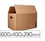 Caja para embalar q-connect americana ultra resistente con asas carton canal doble 7 mm color kraft 600x400x290 mm