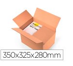 Caja para embalar q-connect ultra resistente regulable en altura carton canal doble 7 mmcolor kraft 350x325x280 mm