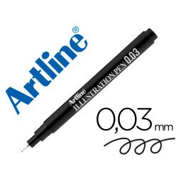 Rotulador artline calibrado micrometrico negro illustration pen ek-2803iln punta poliacetal 0,03mm