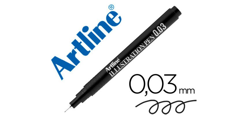 Rotulador artline calibrado micrometrico negro illustration pen ek-2803iln punta poliacetal 0,03mm