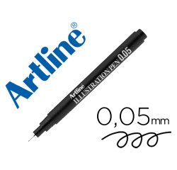 Rotulador artline calibrado micrometrico negro illustration pen ek-2805iln punta poliacetal 0,05mm