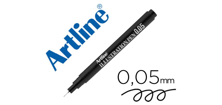 Rotulador artline calibrado micrometrico negro illustration pen ek-2805iln punta poliacetal 0,05mm