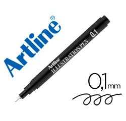 Rotulador artline calibrado micrometrico negro illustration pen ek-281iln punta poliacetal 0,1mm
