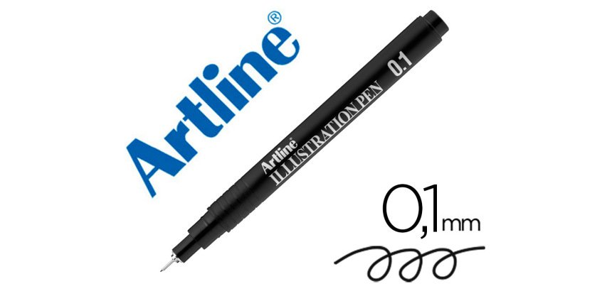 Rotulador artline calibrado micrometrico negro illustration pen ek-281iln punta poliacetal 0,1mm