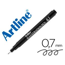 Rotulador artline calibrado micrometrico negro illustration pen ek-287iln punta poliacetal 0,7mm