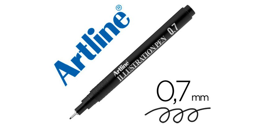 Rotulador artline calibrado micrometrico negro illustration pen ek-287iln punta poliacetal 0,7mm