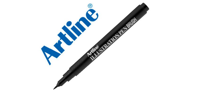 Rotulador artline brush negro illustration pen ek-28filn punta pincel