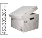 Cajón contenedor liderpapel cartón automático para 4 cajas archivo definitivo folio / 5 archivadores a-z 430x383x265mm