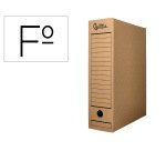 Caja archivo definitivo liderpapel folio carton reciclado 325g/m2 lomo 100 mm kraft 365x100x251 mm