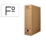 Caja archivo definitivo liderpapel folio carton reciclado 325g/m2 lomo 100 mm kraft 365x100x251 mm